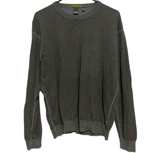 Cullen Cotton Blue Long Sleeve Crewneck Sweater Size Large